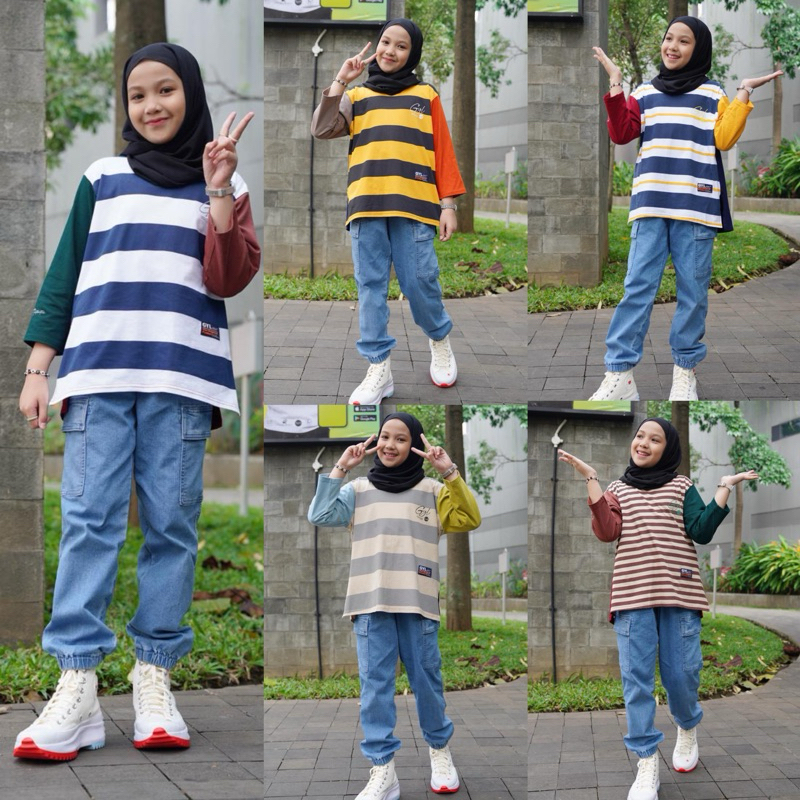 GYL Kids Top Oversize Stripe Anak