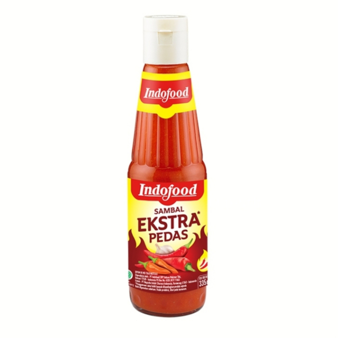 

INDOFOOD SAMBAL EXTRA PEDAS BOTOL KACA 335ML