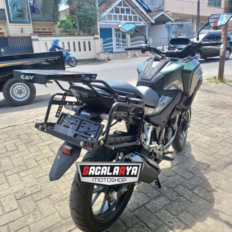 Paket Top dan side bracket kucay CB150x + sb2000 + stabilizer New CB150R NCB side bracket sb 2000