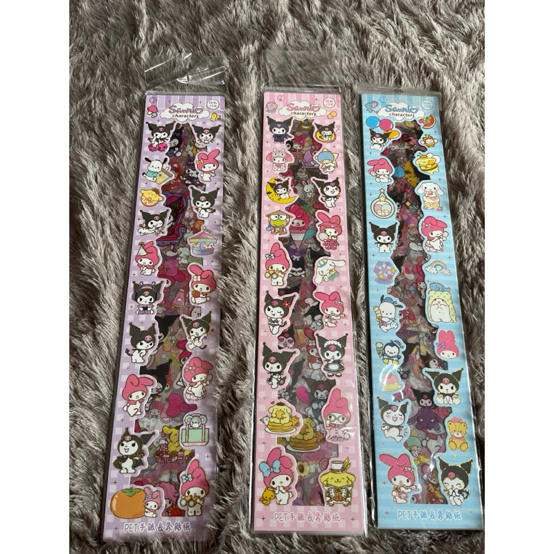 

stiker sanrio panjang anti air - melody - kuromi - cinamoroll
