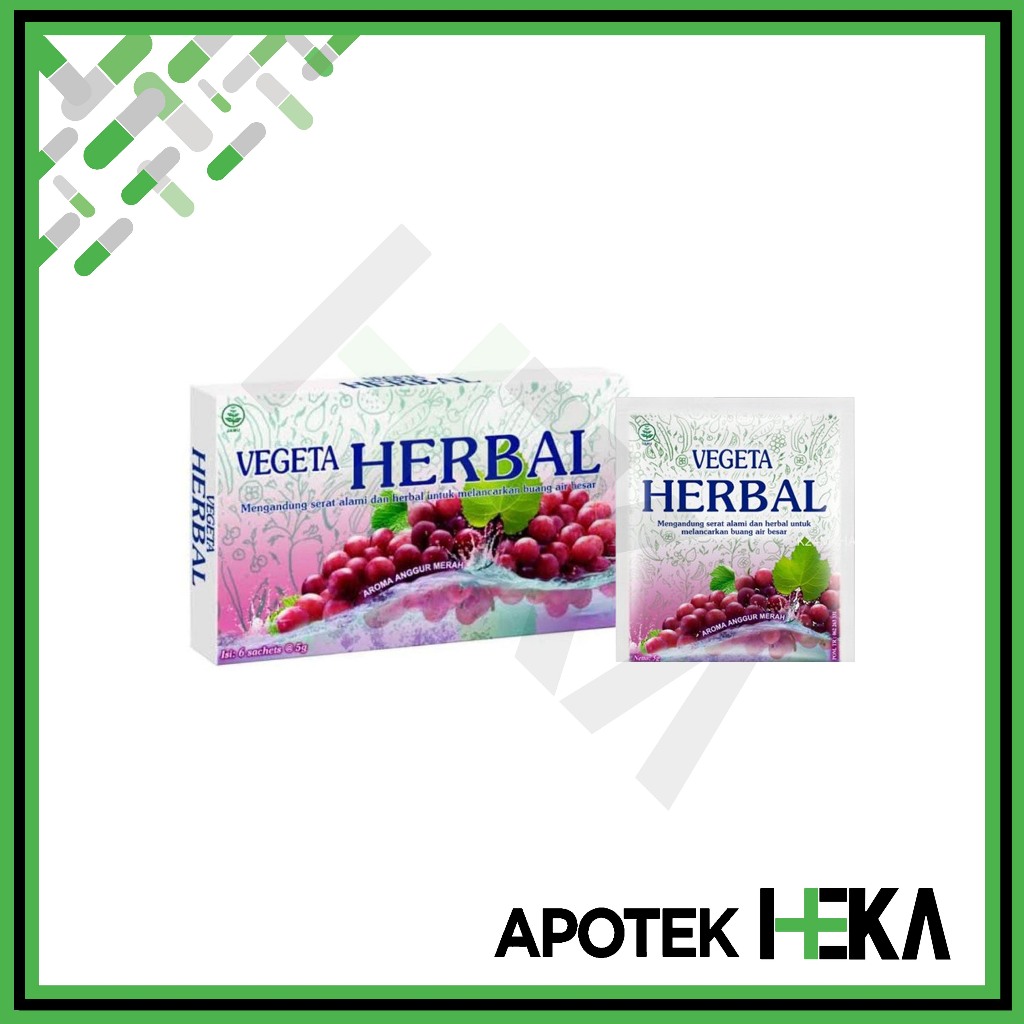 

Vegeta Herbal Anggur Dus isi 6 Sachet - Melancarkan BAB [Depok]