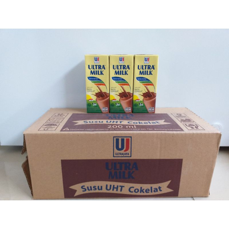 

Ultra Milk Cokelat 200ml 1 dus isi 24