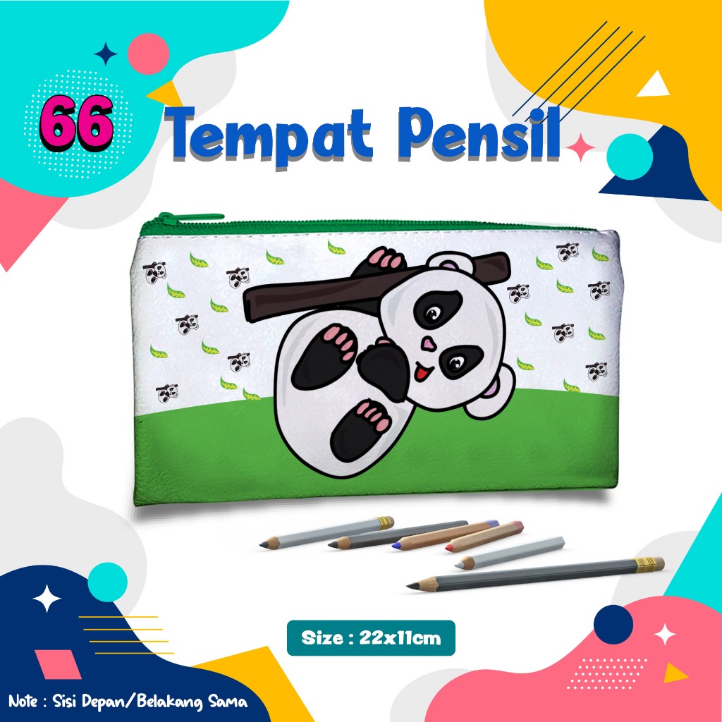 

Pencil Case motif panda 066 Animal Cute Tempat Pensil Kostak Kotak wadah Pouch dompet