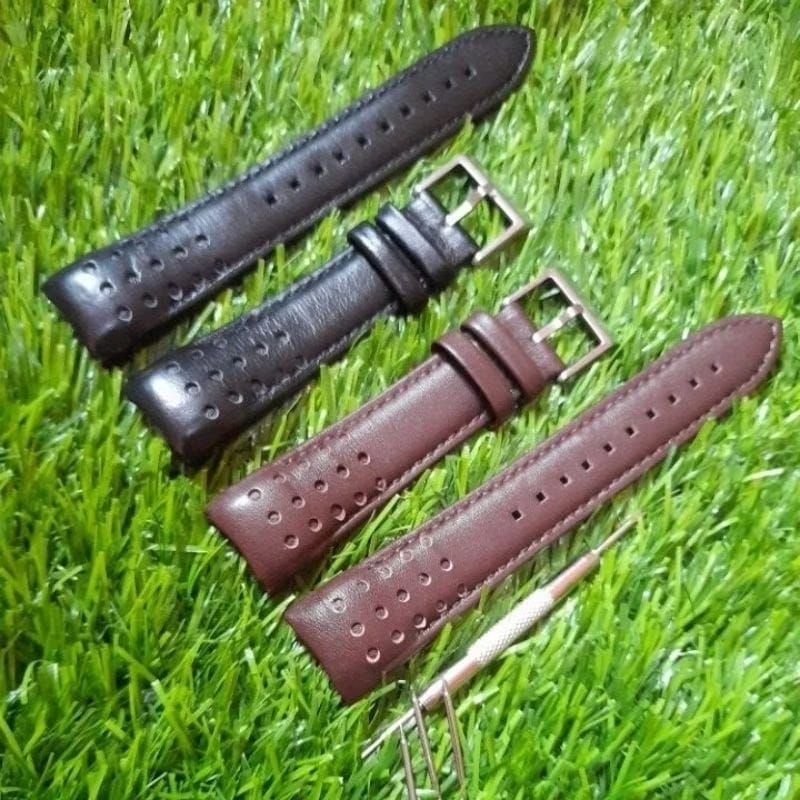 Strap Tali Jam Tangan Seiko Sportura Tali Kulit Curved End Link 21mm For Seiko