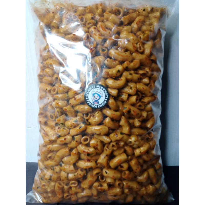 

MAKARONI BANTET DAUN JERUK 500GRAM/makaroni pedas daun jeruk