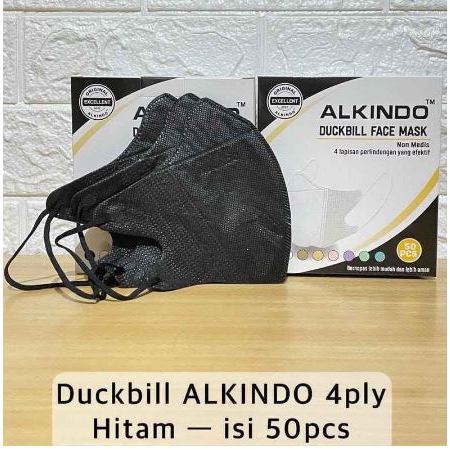 Masker Duckbill 4 Ply Alkindo - Isi 50 Pcs/Box - Nyaman & Aman