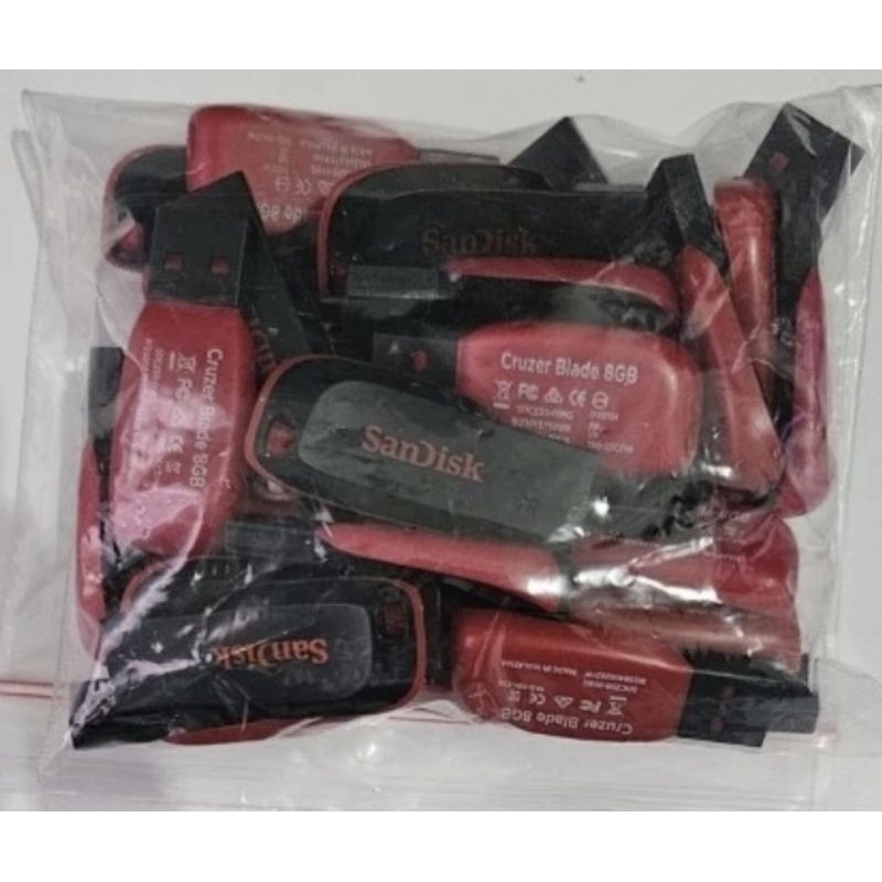 paket 38 pcs flashdisk bekas sandisk original 8gb