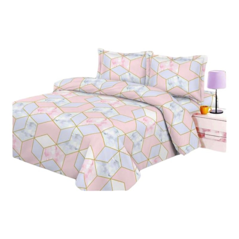 Sprei Marble pink (1set) 180x200/160x200/140x200/120x200/90x200