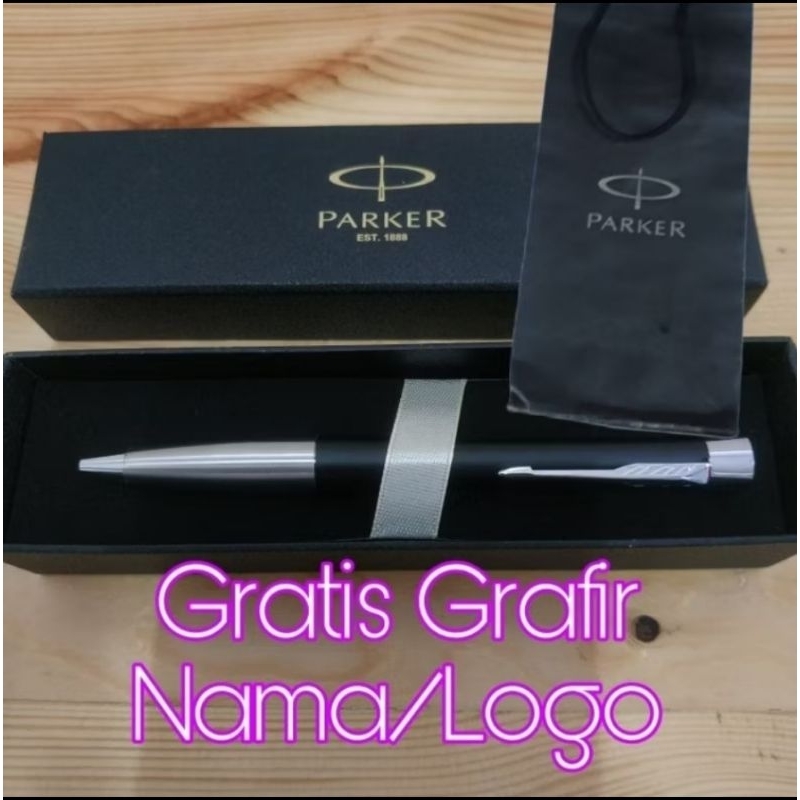 

Bulpoint Pen Parker Urban Clip Silver Exclusive Free Grafir Nama/Logo + Paperbag