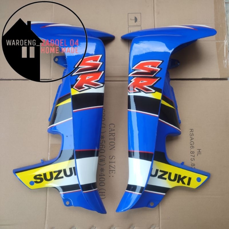 Sayap LR Suzuki Smash 110 Old Smash SR Biru Berstriping