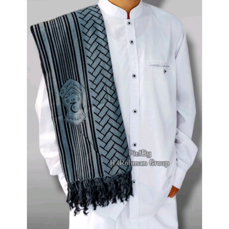 100% AMAN Sorban Hitam putih (F-1) bahan rayon super lembut dan adem selendang multifungsi sorban