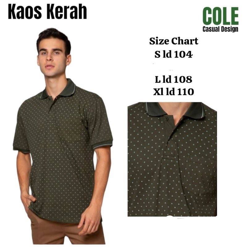 baju kaos kerah pakaian fashion casual pria cole