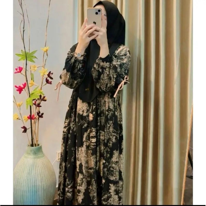DRESS ANJANI PITA gamis rayon motif diamond GAMIS MOTIF RAYON PREMIUM DRESS ANJANI PITA rayon premiu