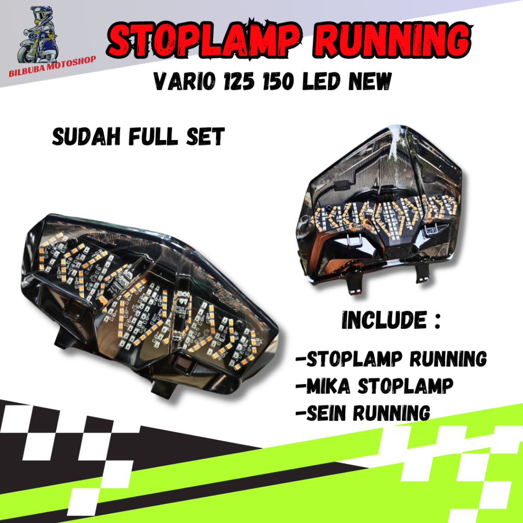 STOPLAMP RUNNING 3IN1 VARIO LED NEW 125 150 7 MODE STOPLAMP VARIO NEW LED LAMPU BELAKANG VARIO