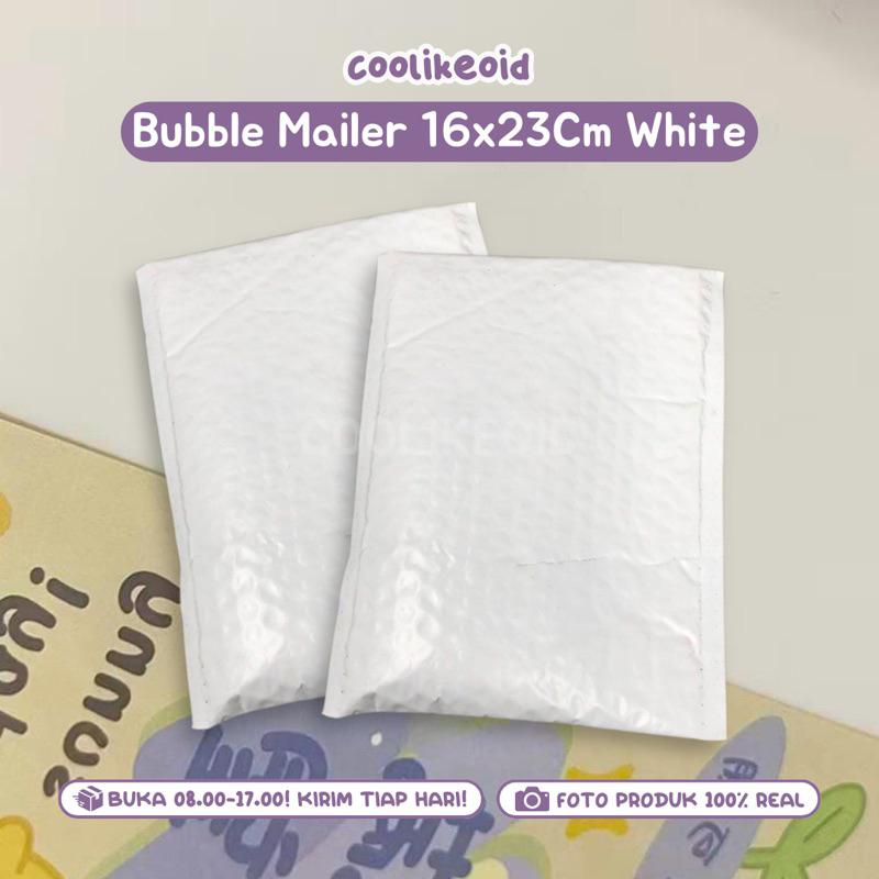 

[READY] BUBBLE MAILER WARNA PUTIH UKURAN 16x23 AMPLOP BUBBLEWRAP TEBAL BERKUALITAS
