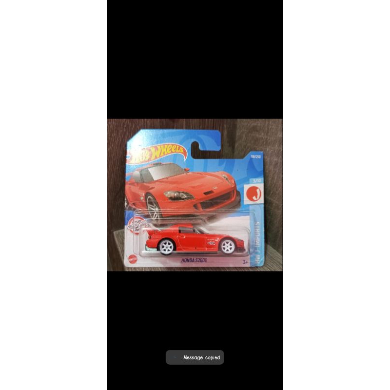 Hotwheels hot wheels 1990 Honda s2000 short card