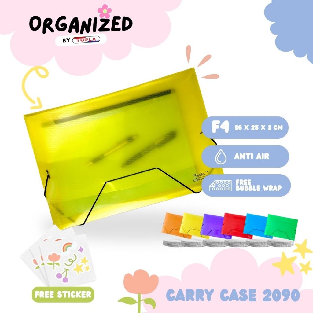 

Carry case 2090 tempat wadah dokumen kertas berkas kantoran anti air ukuran folio Topla