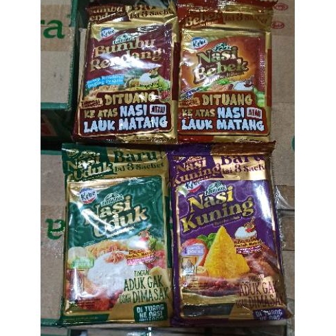 

Kobe Bumbu Aduk Nasi Uduk / Nasi Kuning / Nasi Rendang / Nasi Bebek isi 3 pack