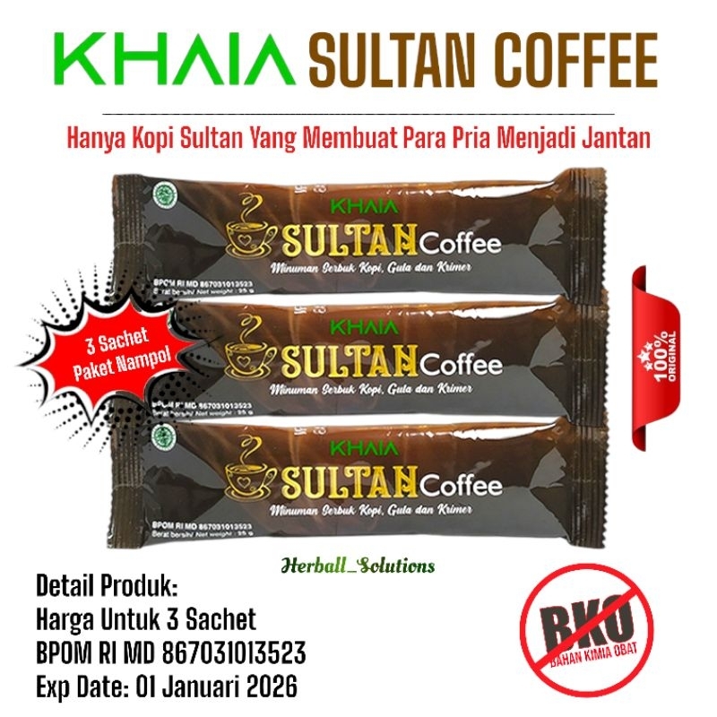 

Kopi Sultan Khaia 3 Sachet 75gr Original Khaia