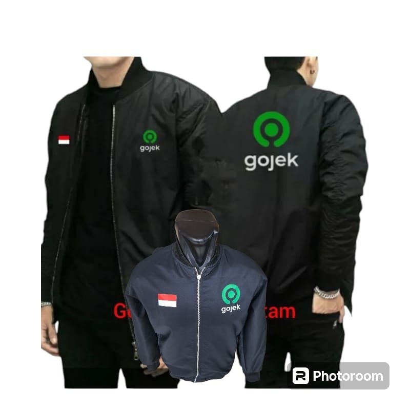Terlariss..JAKET GOJEK BOMBER BISA BOLAK BALIK JAKET BOMBER TAHAN AIR PRIA WANITA/JAKET YG KATUN JUG