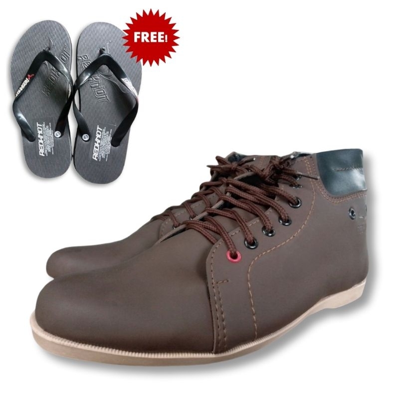 Sepatu Pria Original Redknot Luz Brown Size 43