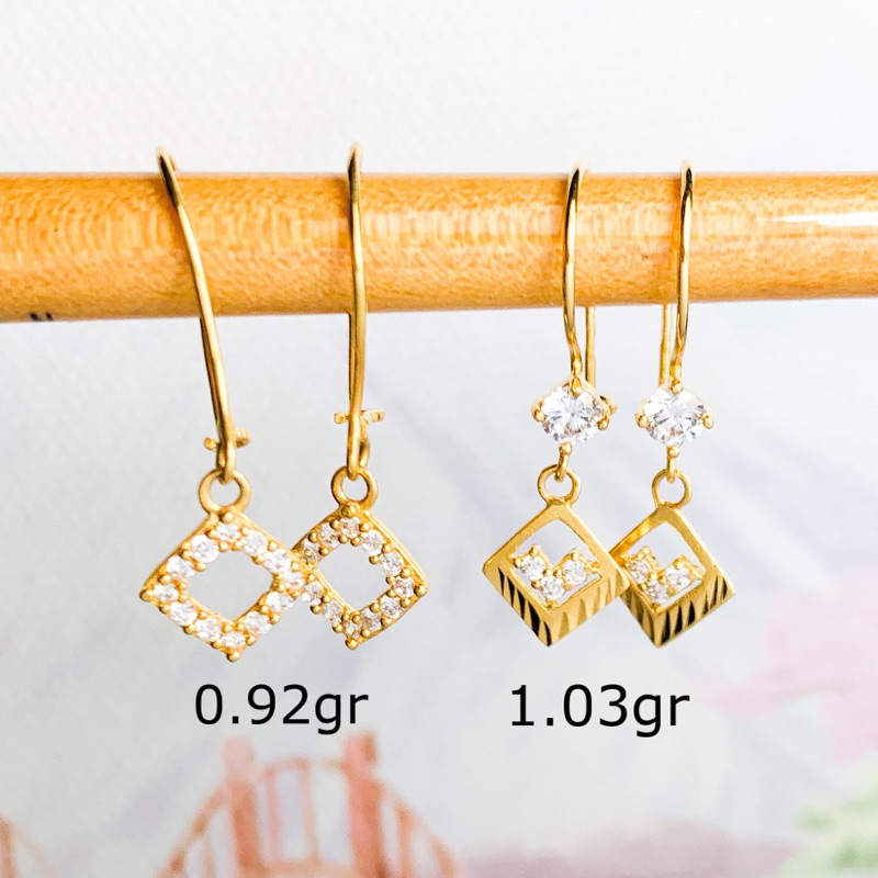 Anting Emas Permata Teardrop Dewasa Remaja Syahrini Permata Emas Kadar 700