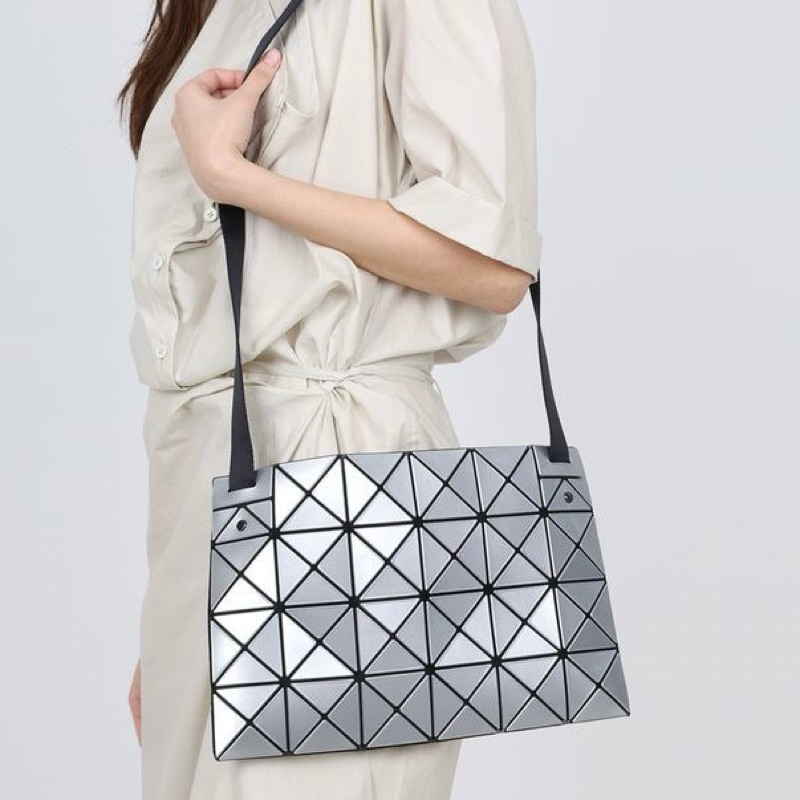 Original Bao Bao Issey Miyake Lucent Crossbody Bag with Nylon Strap