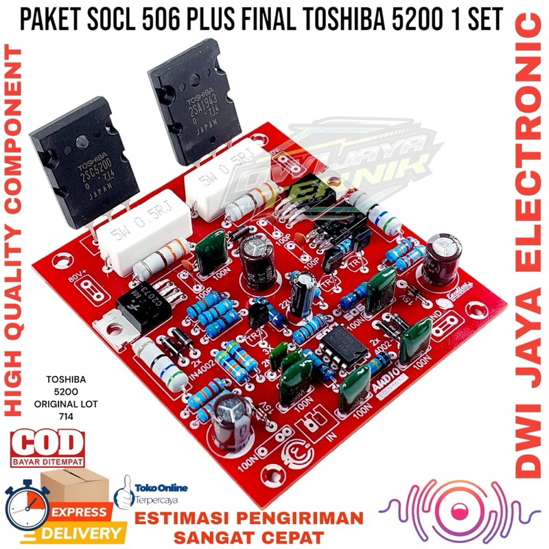 Power Amplifier SOCL 506 Plus 1set Final Toshiba 5200