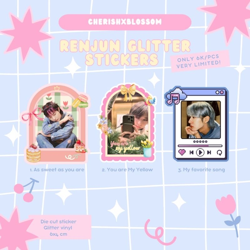 

Renjun nct dream cute die cut glitter sticker (baca deskripsi)