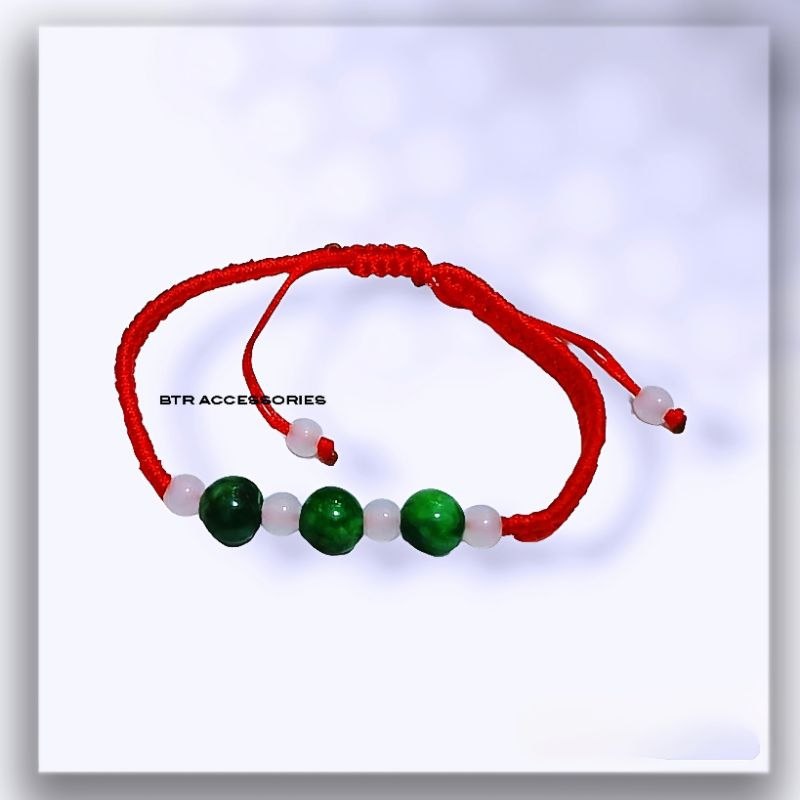 Gelang Batu Giok Tali Merah Unisex Gelang Giok Tali Simpul