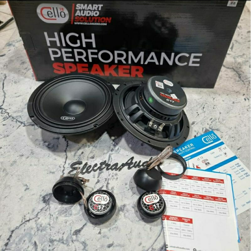 split 2 way cello high perfomance speaker 2 way cello C17