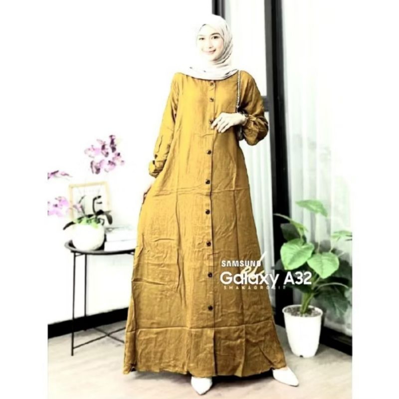 GAMIS CRINKLE AIRFLOW KAIMA POLOS// FULL KANCING
