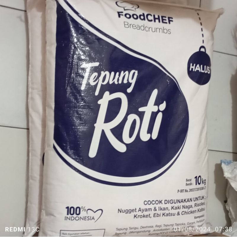 

(GOSEND/ GRAB) Tepung Roti/ Panir foodsafe Biru 1 bal