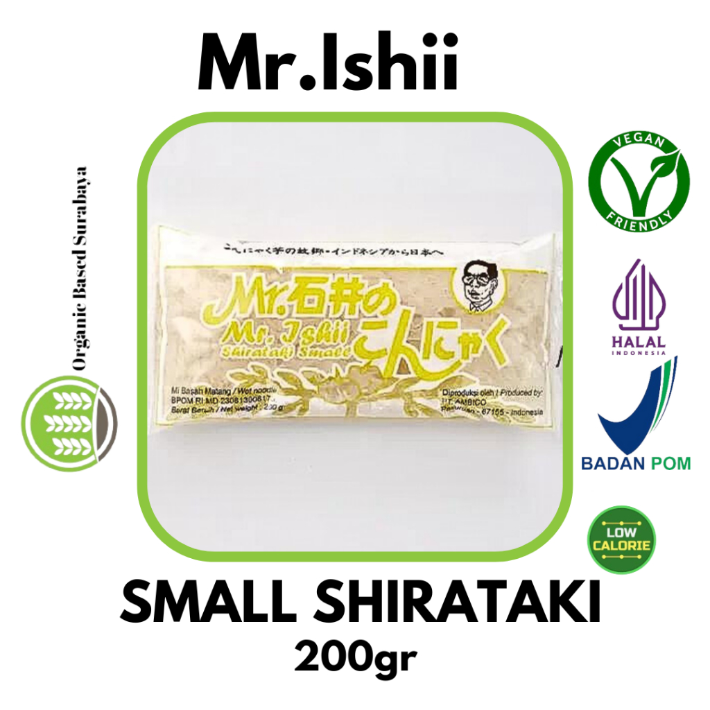 

Mr.Ishii Small Shirataki (Mie (bihun) shirataki basah) kemasan 200gr