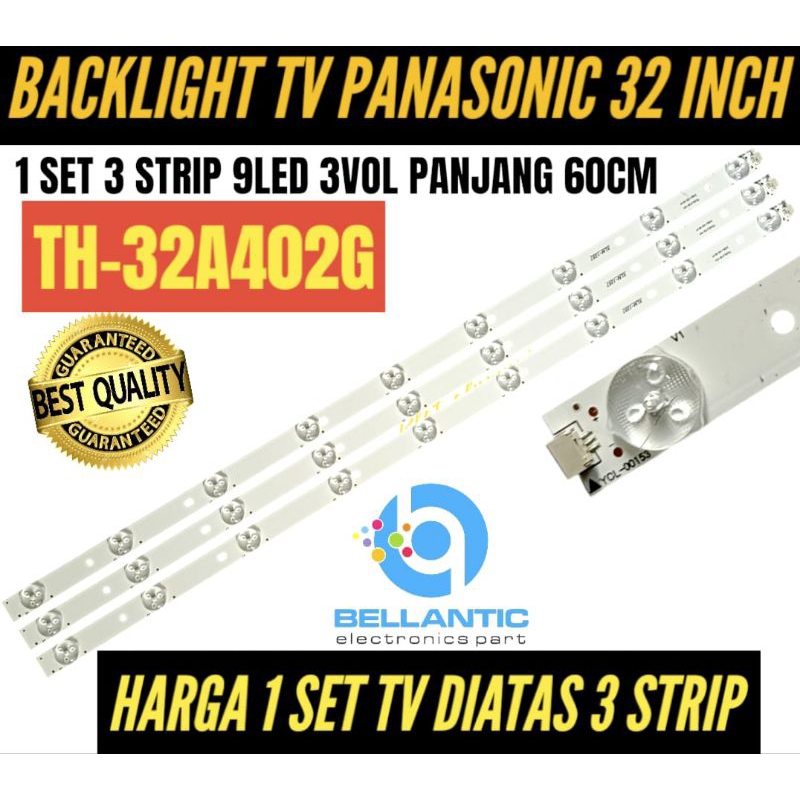 BACKLIGHT TV LCD LED PANASONIC 32 INCI TH-32A402G BACKLIGHT TV 32 INCH PANASONIC 32 INCHI 9LED 3VOL
