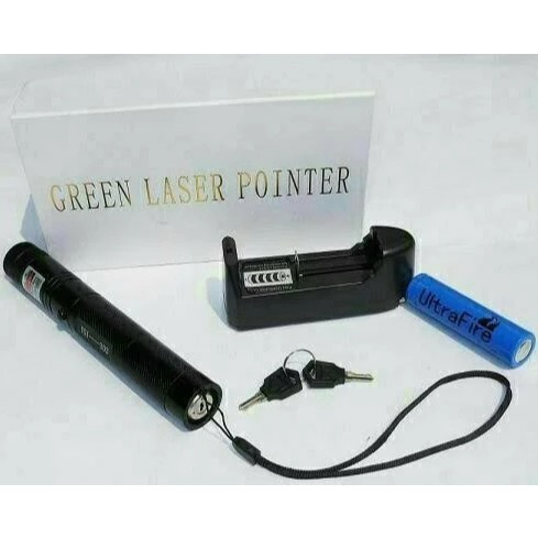 Green Laser Pointer MX-303 Laser Hijau Jarak Jauh Laser Pointer Laser Baterai Charger Presentasi Ori