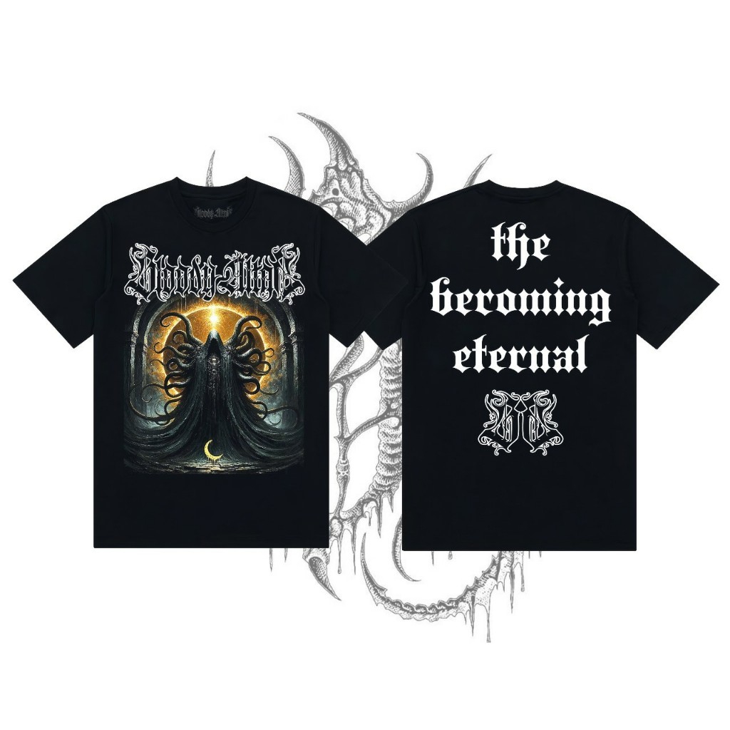 Kaos Distro Metal Horror Oversize Hitam Premium