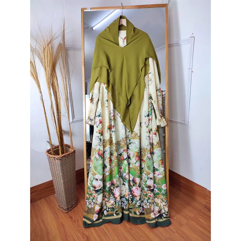 Nadda syari/gamis syari/pakaian syari/pakaian wanita/set syari