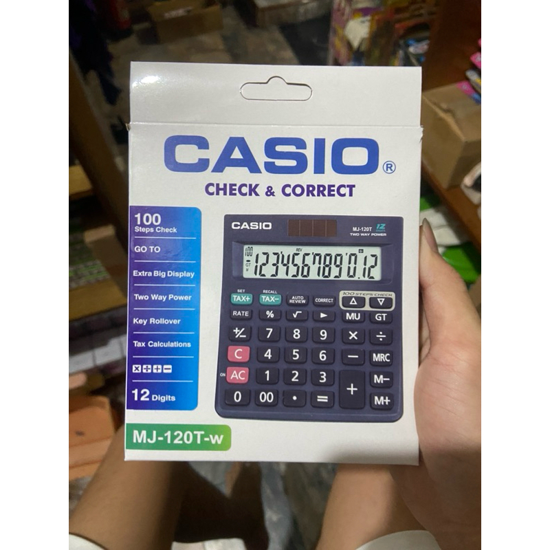 

KALKULATOR CASIO MJ 120T-W / 12 Digit Check And Correct