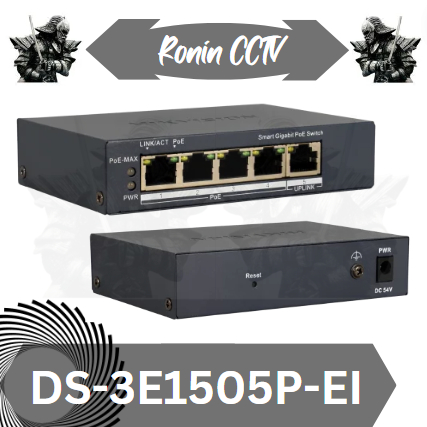 HIKVISION POE Switch 4 Port DS-3E1505P-EI Gigabit Smart