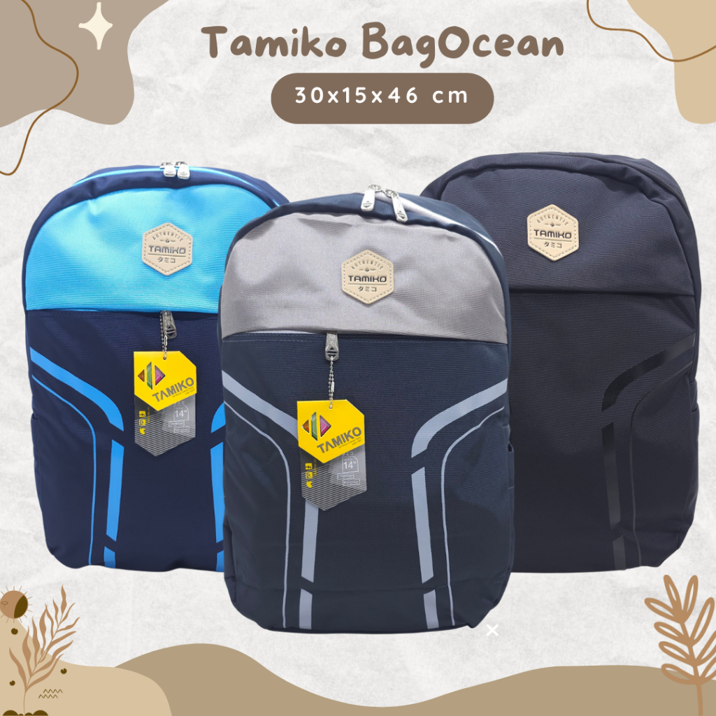 Tas Tamiko Cordura Motif Line Import Jepang 18 Inchi Original Murah Unik /  Stylish Bagpack Tamiko C