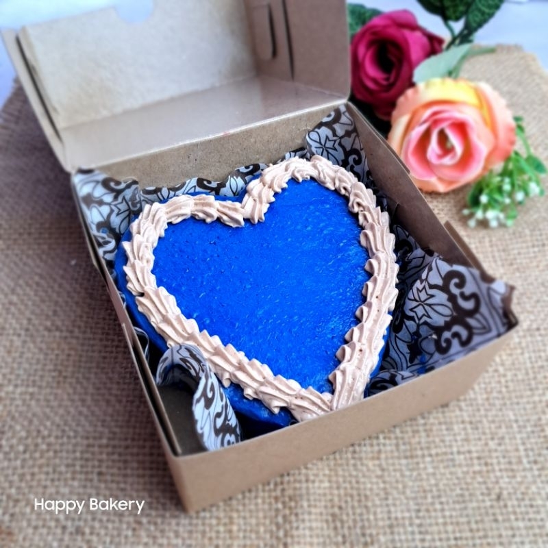 

Bento cake love biru /korean cake