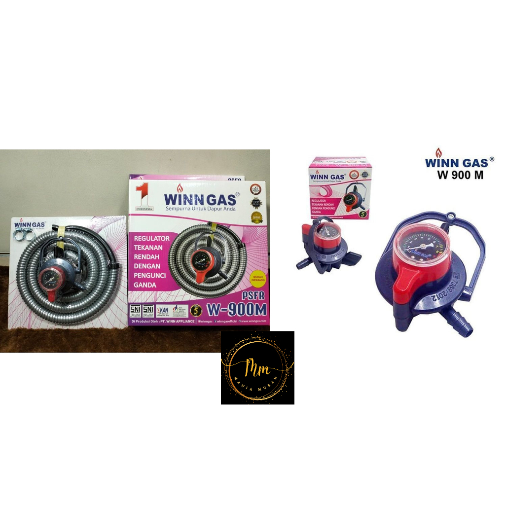 Regulator Winn W 900 Meter / Selang + Regulator Winn Gas W 900 M / Selang + Regulator Winn Gas W900M