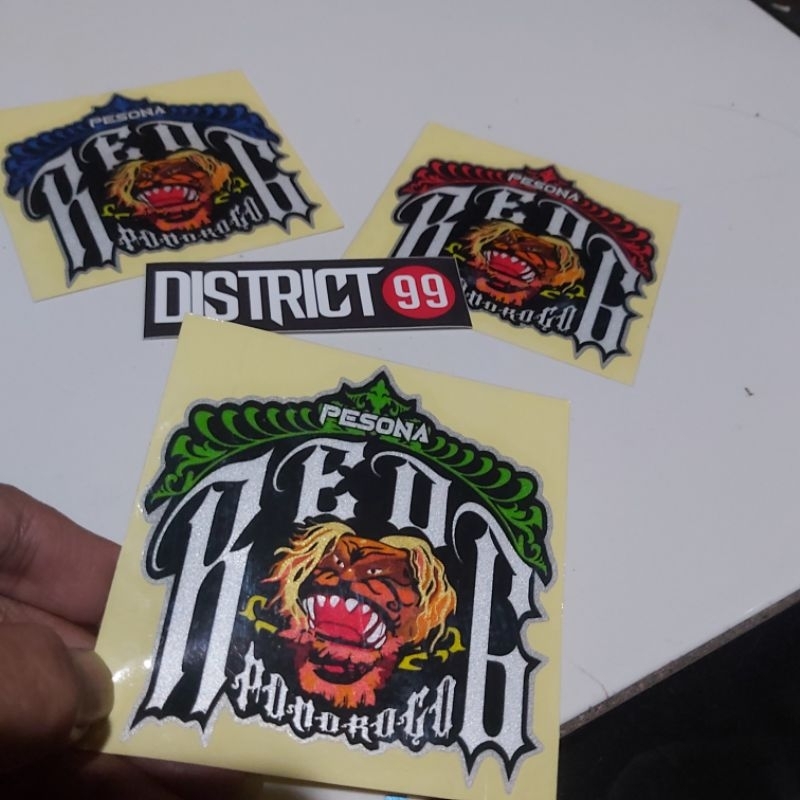 STICKER REFLEKTIF PONOROGO BUMI REOG, PESONA REOG PONOROGO, WELCOME TO PONOROGO, GREBEG SURO,  REOG 