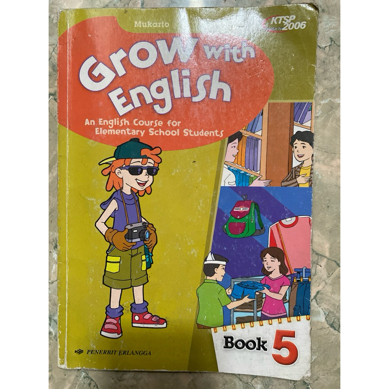 Buku Pelajaran Bahasa Inggris Kelas 5 SD/MI Growth With English Penerbit Erlangga