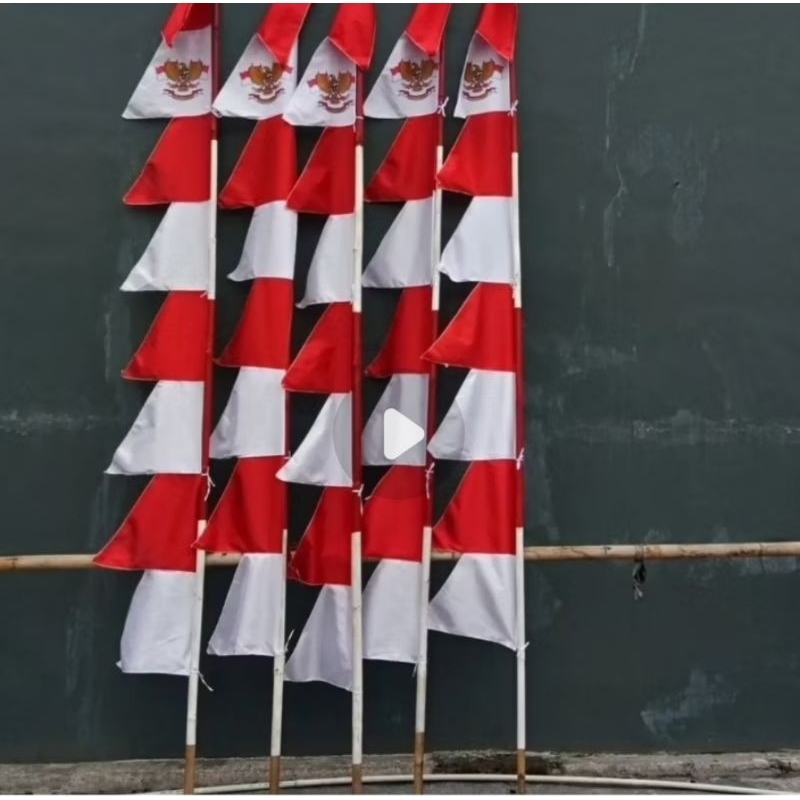 Bendera umbul umbul merah putih warna warni umbul umbul kain gergaji