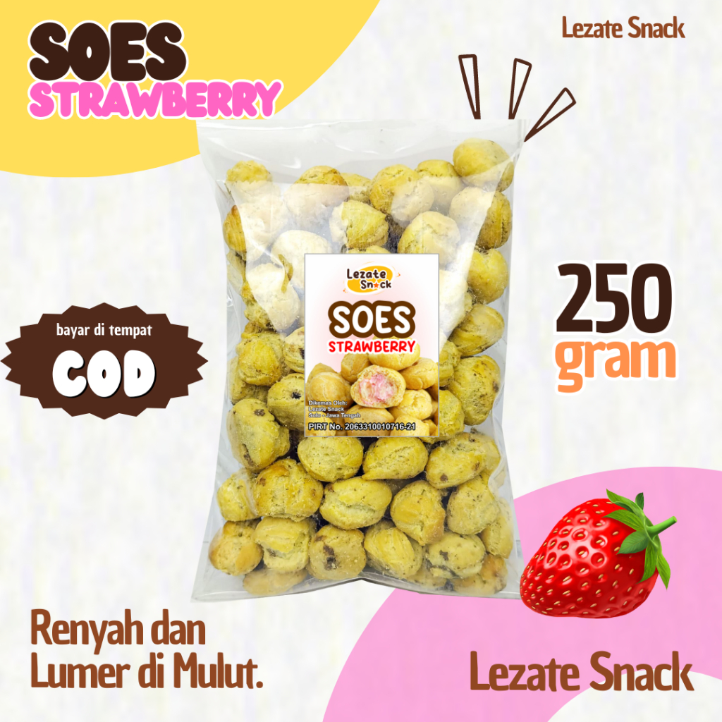 

Soes Coklat Kiloan 250gr Aneka Isian Rasa Keju Strawberry Blueberry Vanila / Sus Cokelat Sus Kering Keju