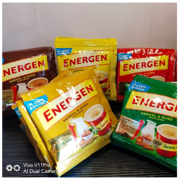 

Energen Renceng isi 10 Minuman Susu sarapan Sereal Oat Cokelat Vanila