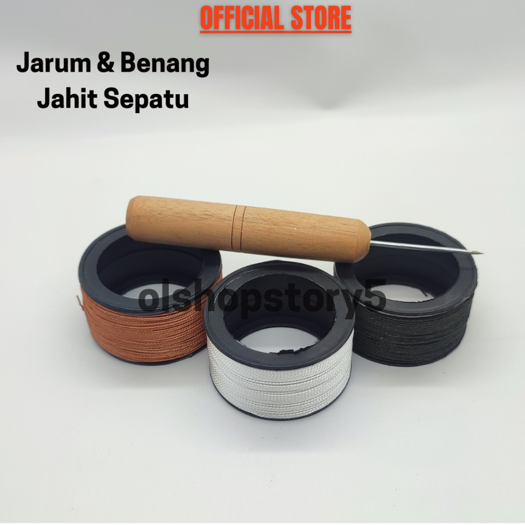 Jarum Jahit Sepatu / Benang Nilon / Jarum Jahit Sandal Sepatu / Alat Jahit Sol Sandal Sepatu A