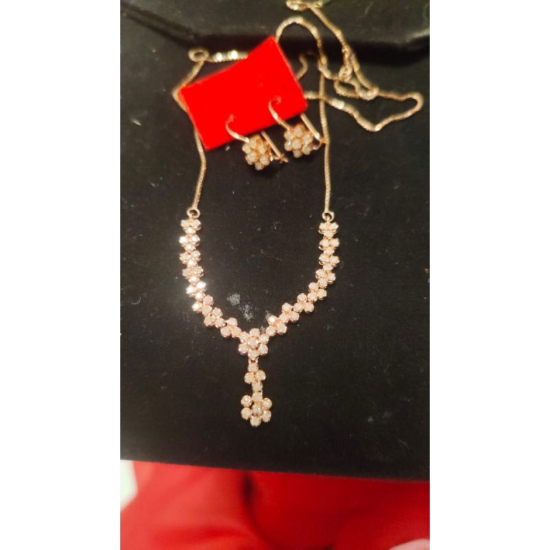 ACC set kalung dan anting berlian medan